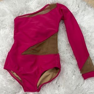A pink aa dance costumes leotard in child medium!